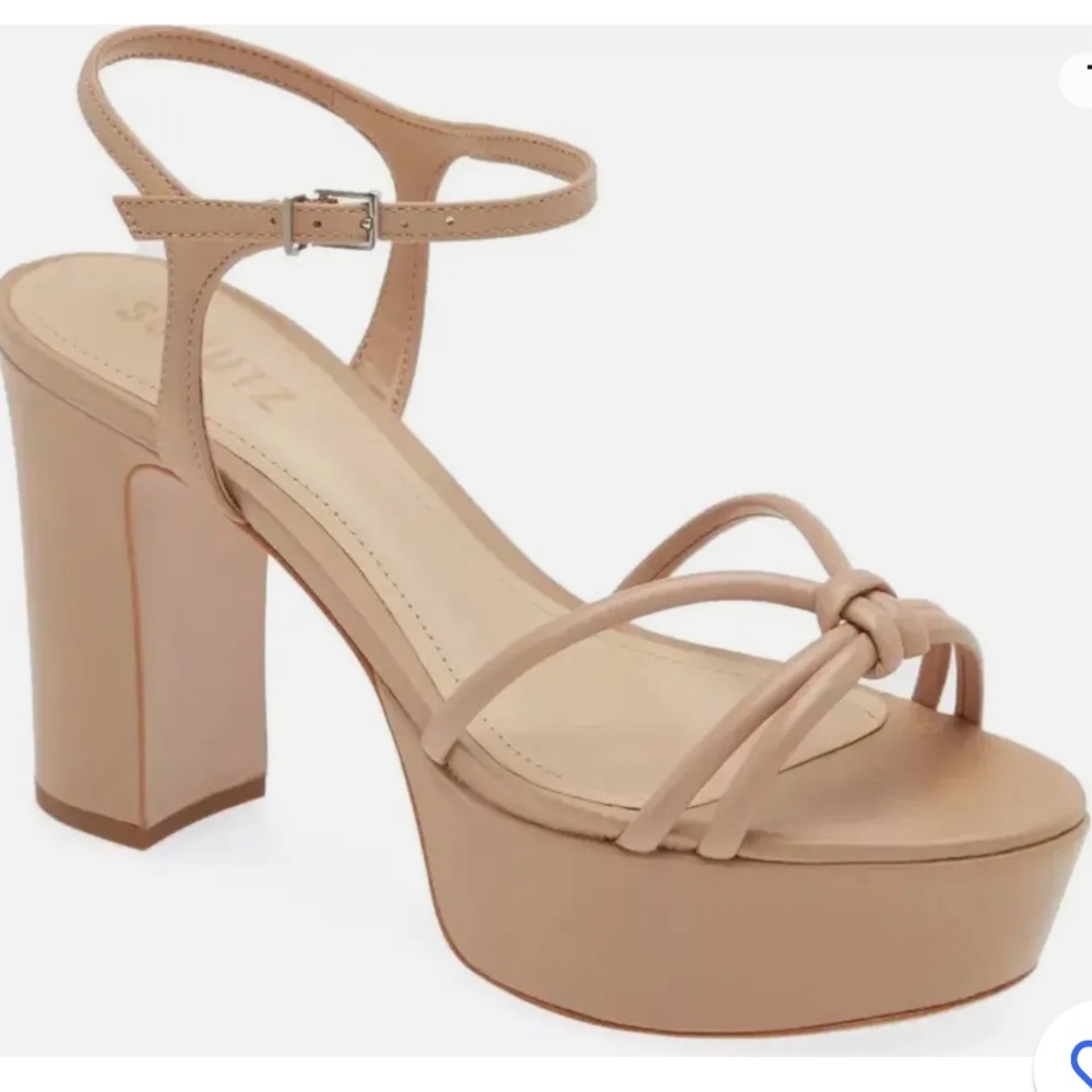131. Schutz Kelsie platform heels Nwob size 9.5 nude